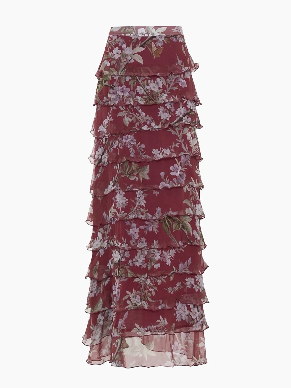 PatBo Delicata tiered maxi skirt